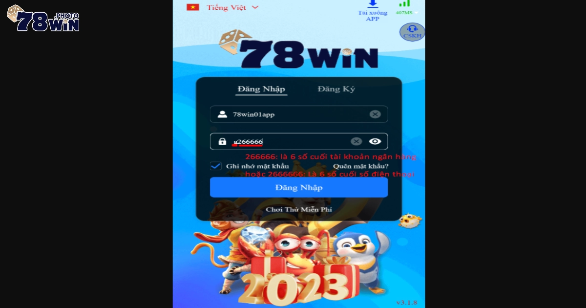 Cách Đăng Nhập 78WIN Trên Mọi Thiết Bị