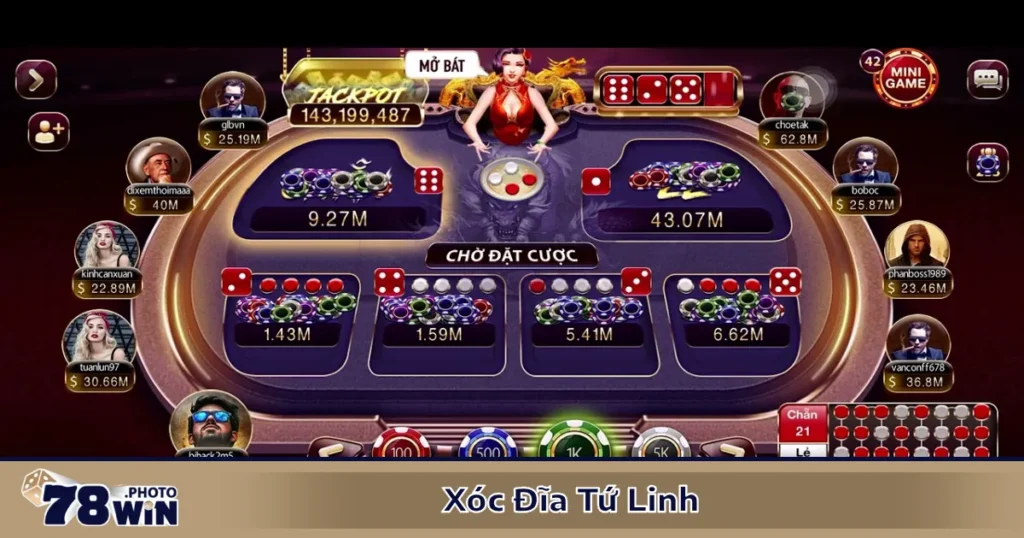 Xóc Đĩa Tứ Linh Tại 78WIN Là Gì Và Cách Chơi Như Thế Nào?